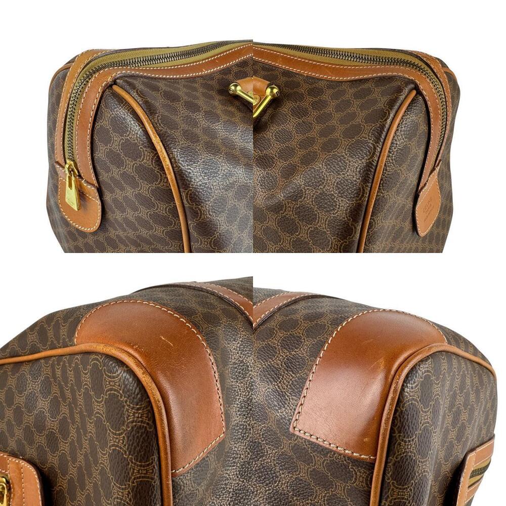 Celine Boston Bag Brown Macadam Coated Canvas - Picture 3 of 4